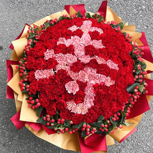 送长辈康乃馨花束鲜花订购同城配送直送花店附近团购送爸妈生日花