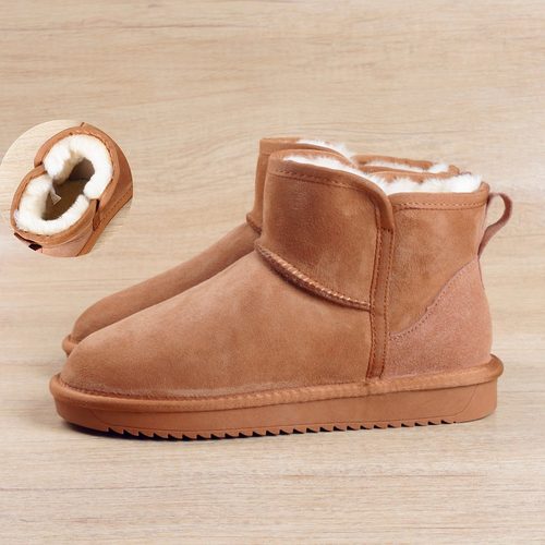 羊皮毛一体男女保暖防寒棉靴