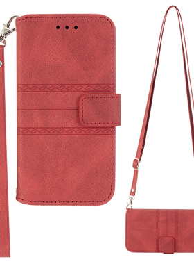 适用iPhone16pro Max手机壳17/15/14plus斜挎防摔苹果13 12mini翻盖皮套11 SE保护套x s xr新款e挂绳8 7/6S