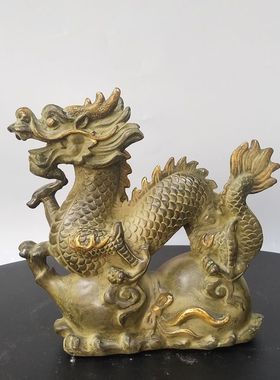 荣华富贵纯铜龙葫芦龙百财龙生肖龙家居风水装饰品开业礼品摆设