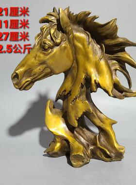 纯铜马头生肖兽首铜鹰头