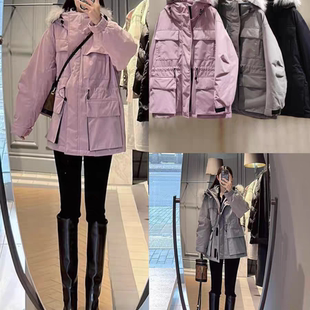 1B休闲红发热毛绒羽绒服外套 正品 外套冬新款 MBD4EIN012 工装