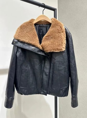 正品2025冬新品90绒羊毛领素皮羽绒服【轻暖漫游羽绒】MBE4EIN034