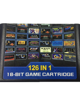 世嘉SEGA游戏机卡带16位MD126合一英文版