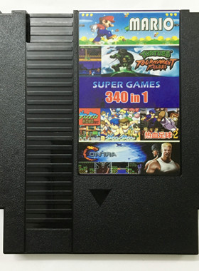 任天堂原装NES游戏机72P卡带NES合卡 NES 340合一游戏卡英文版