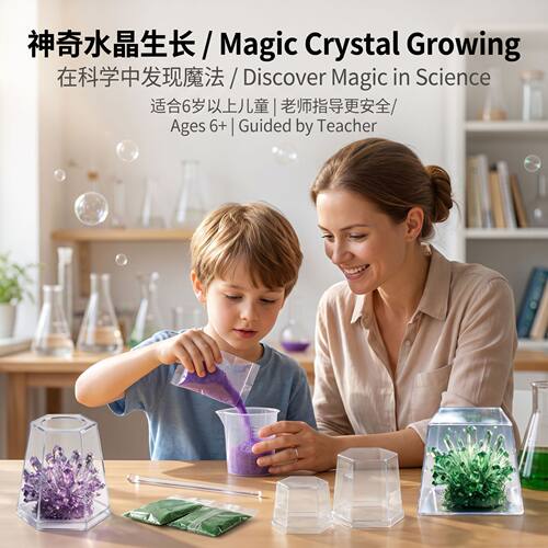 严选化学实验水晶种植魔法圣诞树手工diy益智玩具科学实验套装