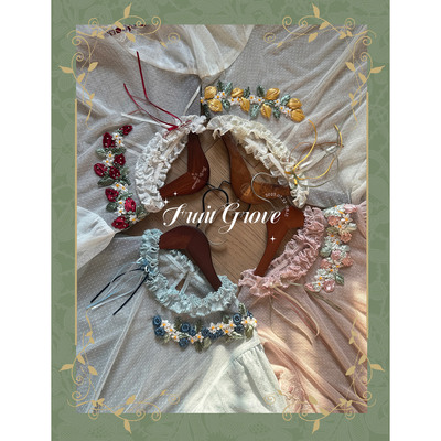 【二团尾款】水果丛点纱内搭 手工立体丝带绣Lolita打底衫