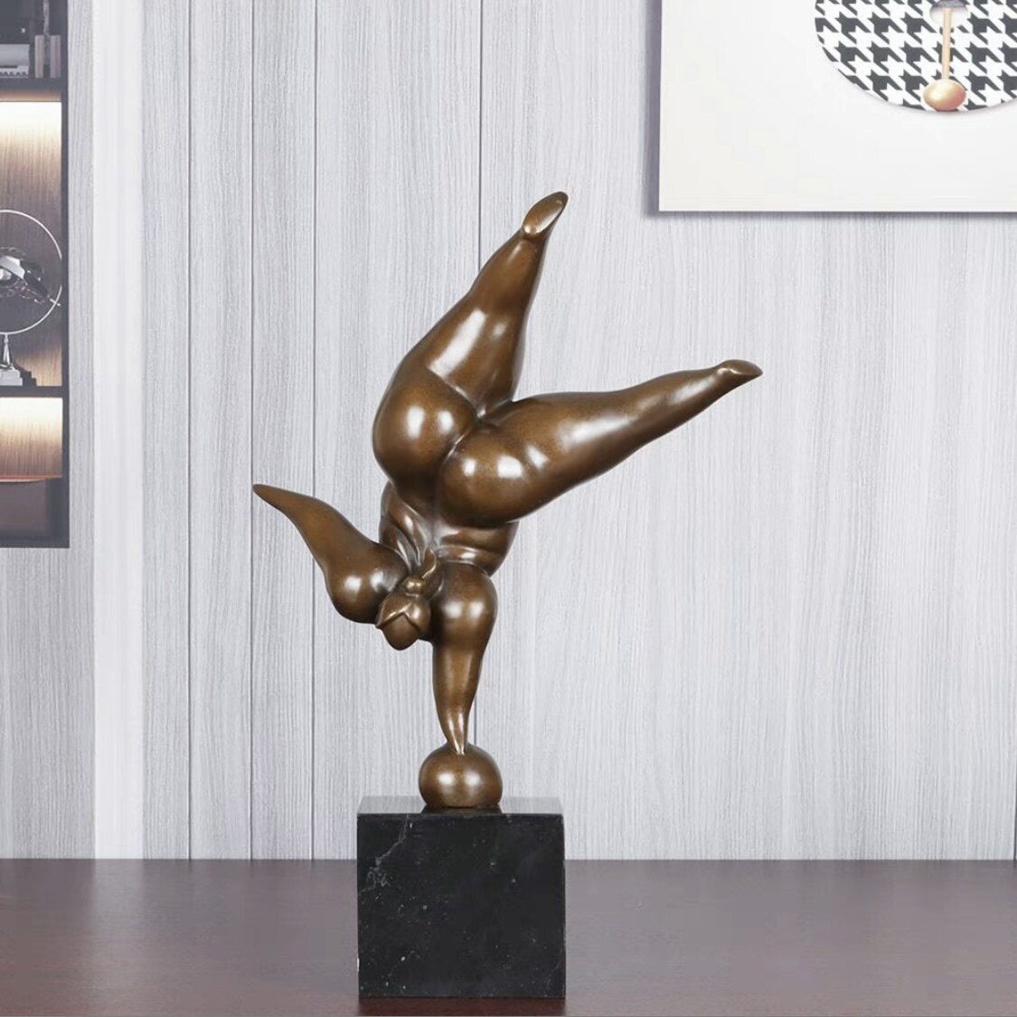 铜雕塑博特罗作品倒立的人铜像摆件家居装饰创意礼品客厅玄关书房
