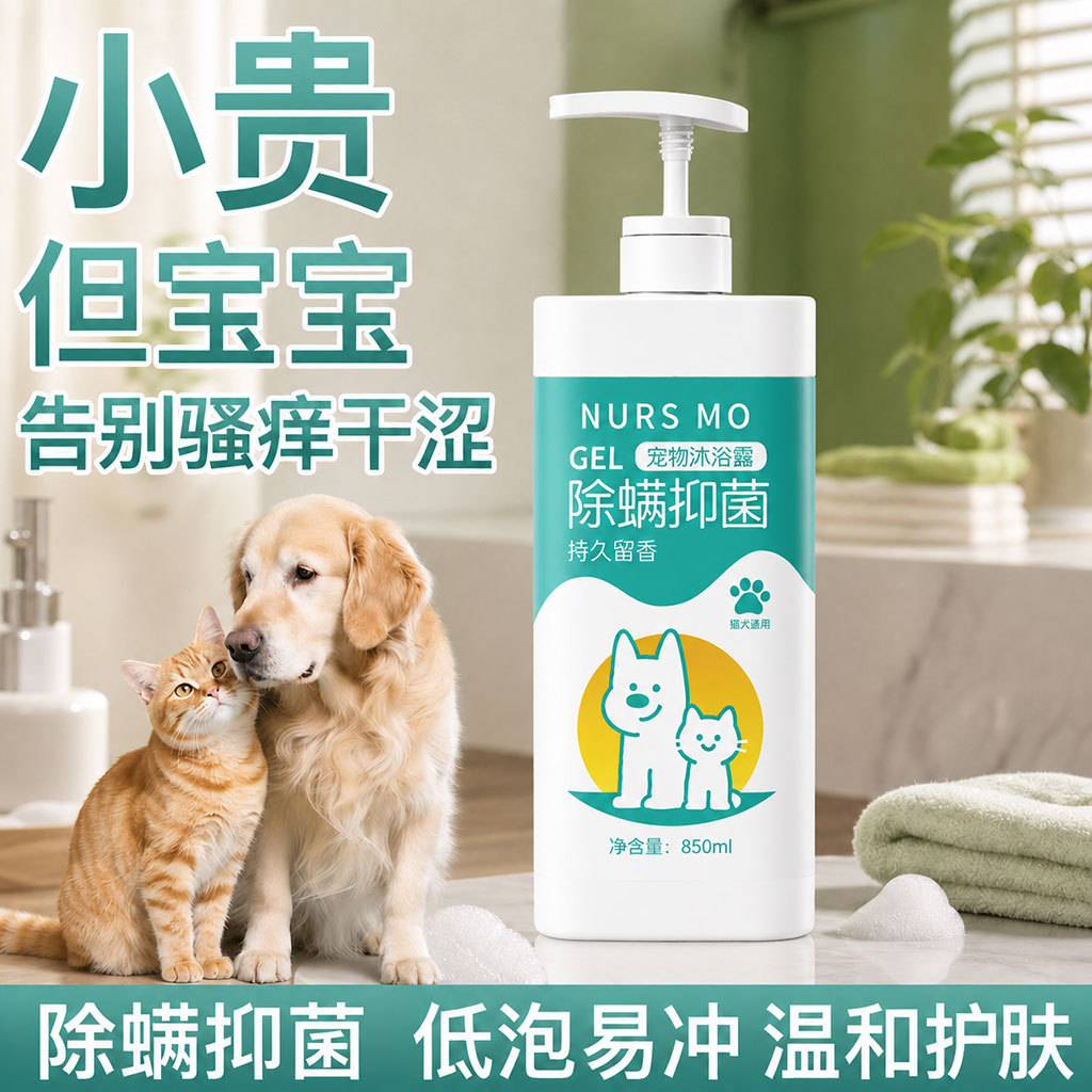 官方正品除螨抑菌宠物沐浴露毛发清洁抑菌止痒持久留香厂家批发