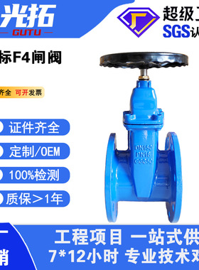 德标F4轻体闸阀 DIN3352 球墨铸铁GGG50弹性座封闸阀DN50-DN1400