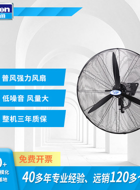 Deton德通风扇普风SF工业壁挂扇挂墙牛角电风扇26寸工厂DFP650-TA