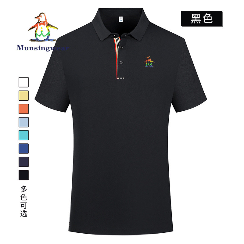 MUNSINGWEAR万星威高尔夫男士polo衫轻奢高端方领短袖T恤时尚大方