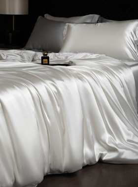 40姆米双面真丝被套单件纯色丝滑桑蚕丝冰丝单双人丝绸裸睡被罩