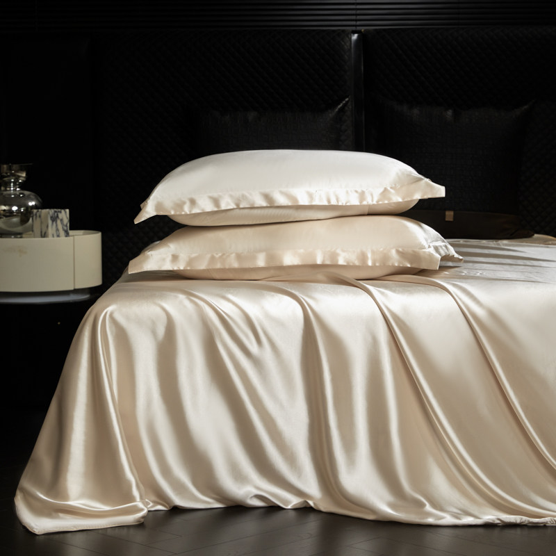 真丝床单单件纯色桑蚕丝1.5/1.8m米单双人床丝绸缎冰丝被单床笠