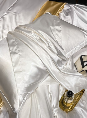 【买一送一外贸清仓】双面纯色真丝枕套美容护肤枕头套冰丝枕芯套