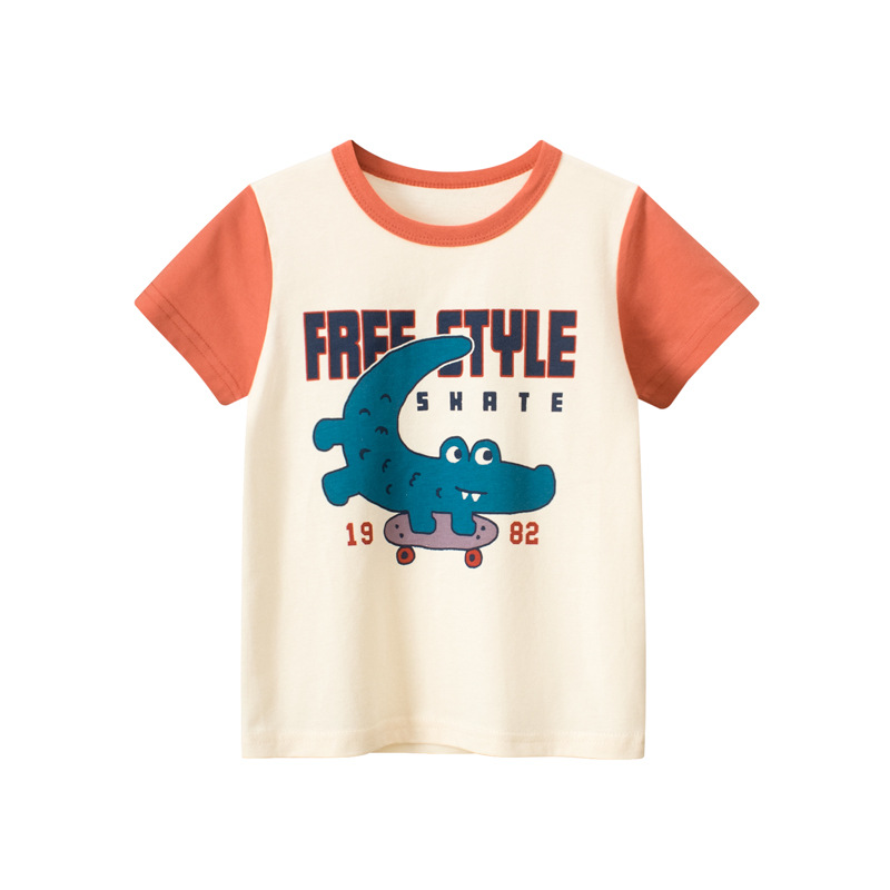 三折品牌撤柜清仓童装中小童夏季男童新款卡通短袖T恤  9468