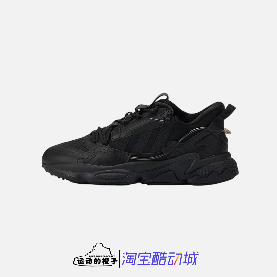 adidas 三叶草 ozweego zip 纯黑武士 男子运动休闲老爹鞋 gz2645
