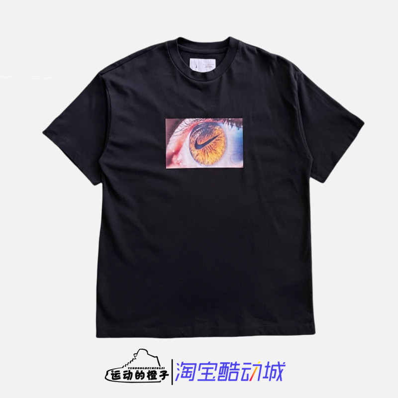 Nike/耐克 眼球印花男子宽松舒适潮流休闲运动短袖T恤 DX5832-010,运动服/休闲服装,运动T恤,淘宝优惠券,粉丝福利购,淘宝优惠卷