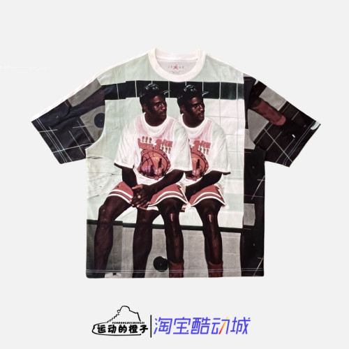 耐克AJ人物印花宽松短袖休闲T恤