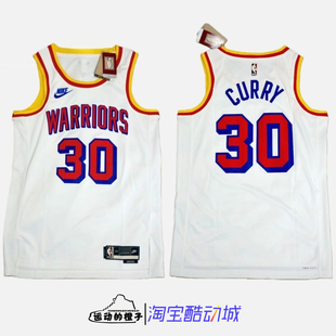 Nike/耐克 金州勇士队库里 男子复古篮球背心运动球衣 FQ4689-103