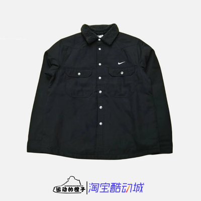 耐克防风保暖男翻领棉服夹克外套