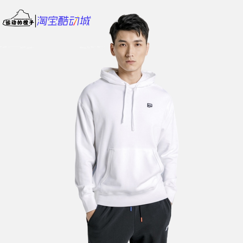 刺绣小LOGO男子针织连帽卫衣