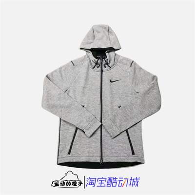 保暖拉链外套针织连帽夹克