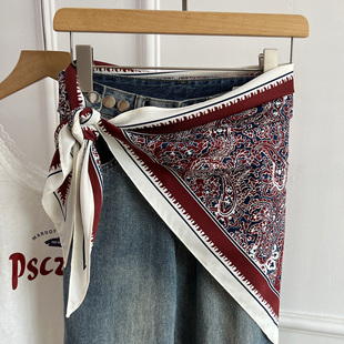 2026潮流新款 饰小披肩 丝巾屁帘叠穿腰饰高级感腰封三角巾多功能装