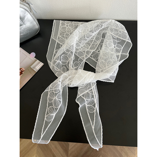 裙帘 叠穿屁帘腰巾配饰牛仔裤 南法蕾丝花朵三角巾头巾女春夏季 韩版
