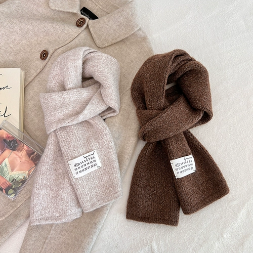 Демисезонный универсальный удерживающий тепло кофейный шарф для влюбленных подходит для мужчин и женщин, в корейском стиле