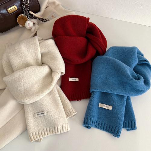 100%澳洲纯羊毛围巾女冬季保暖