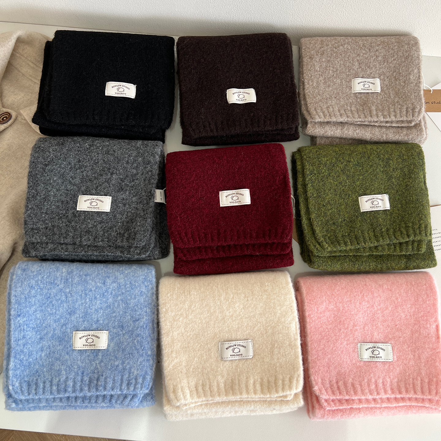 韩国订单款可爱小羊标围巾女围脖