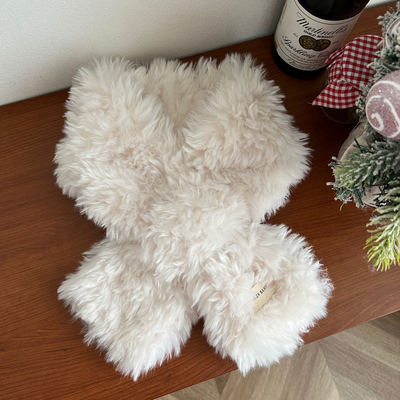 软乎乎毛绒围脖女秋冬小围巾毛领