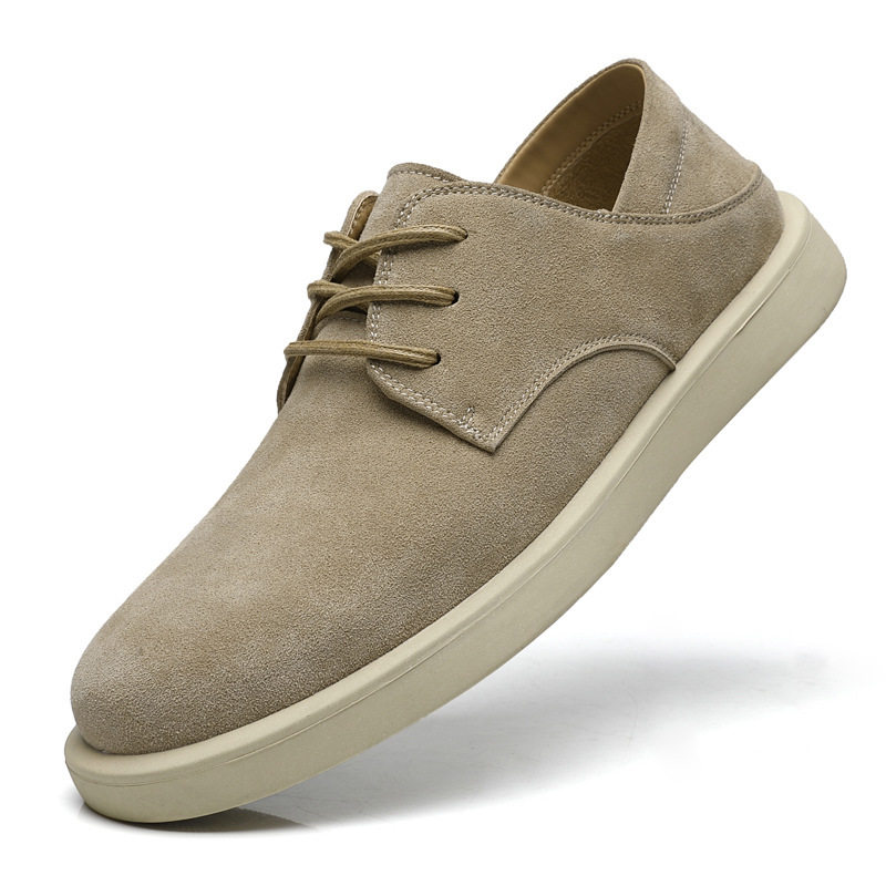 正装皮鞋时尚百搭休闲双穿男鞋新中式轻便一脚登反绒渔夫男鞋板