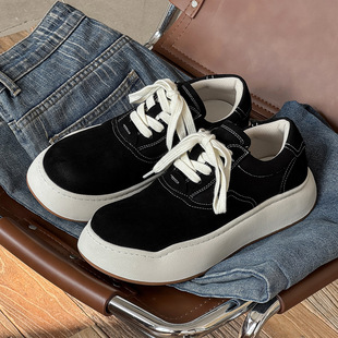 26011新款复古滑板鞋防滑一脚蹬百搭上班商务男士休闲时尚潮鞋