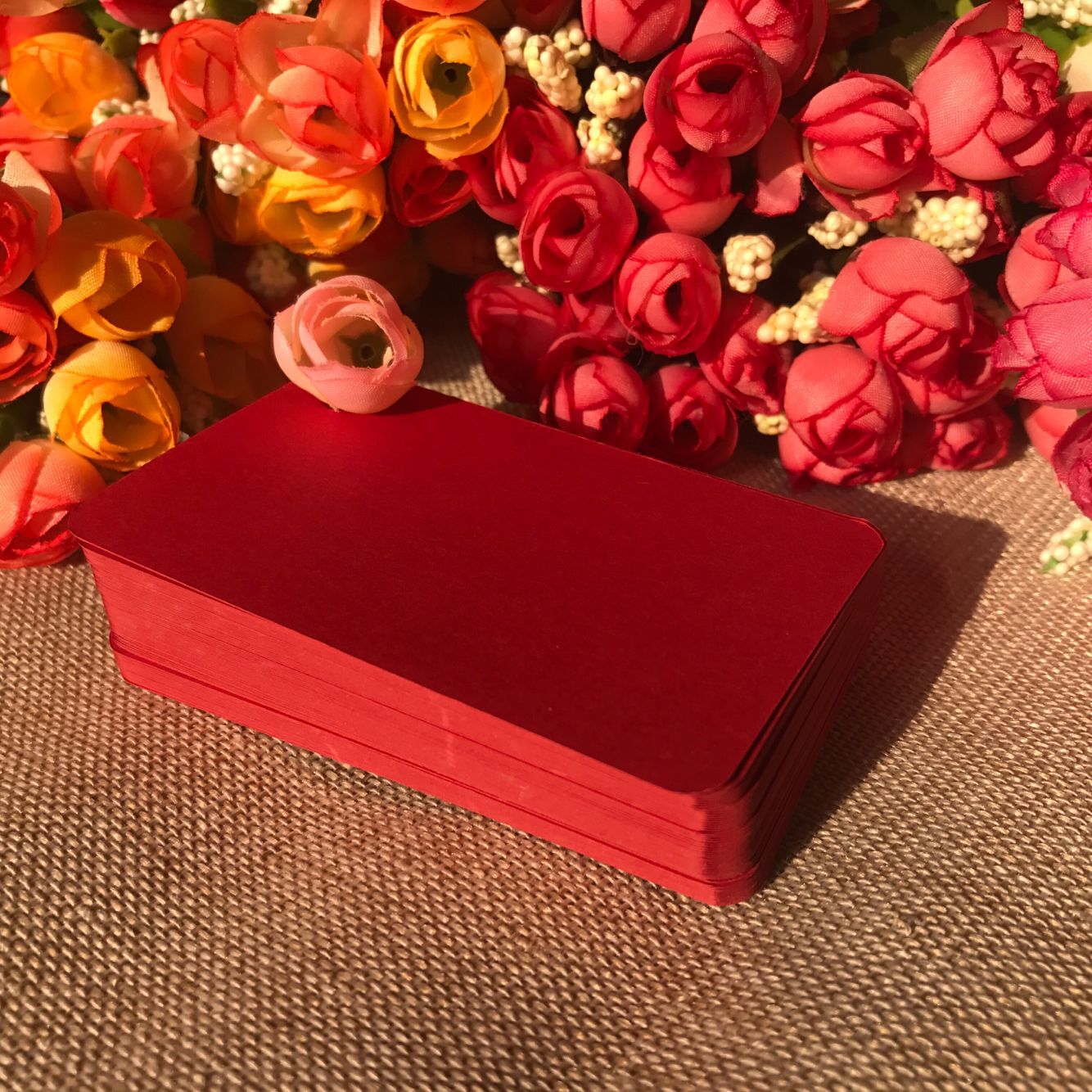 明信片红色留言空白英语牛皮纸