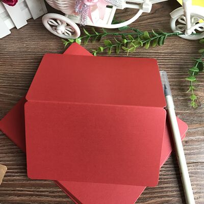 珠光红色对折卡 高档珠光对折卡 祝福 教师节 情人节贺卡卡片彩卡