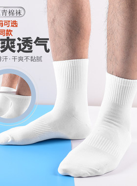 春夏薄款中筒袜子男吸汗防臭透气