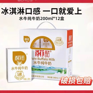 广西百菲酪水牛纯牛奶200ml*12盒儿童学生营养早餐高钙奶团购牛奶