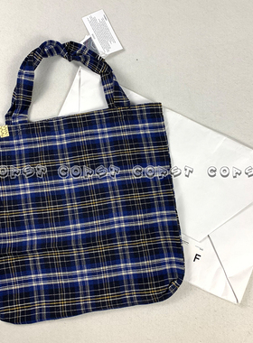 「现货」VISVIM PETITE TOTE (W/LI NEP TWEED) 18AW 格子手提包