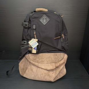 现货 VISVIM BALLISTIC 20L 意大利做旧牛皮底 双肩背包 书包