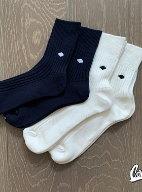 MADNESS PACK SOCKS 21AW 菱形刺绣 纯棉粗针长袜 高筒袜 余文乐