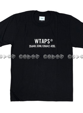 「现货」WTAPS GPS / SCREEN SS TEE 18SS 经典LOGO 坐标 短袖T恤