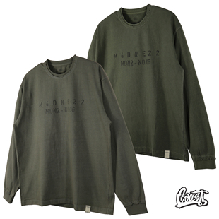 WASHED 余文乐薄卫衣套头衫 TEE T恤工装 水洗做旧圆领长袖 MADNESS