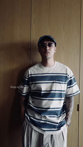 MadnessT恤余文乐同款蓝绿口袋