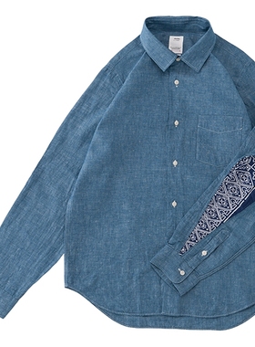 「现货」VISVIM ALBACORE JUMBO SHIRT L/S LUXIC 腰果花水滴衬衫