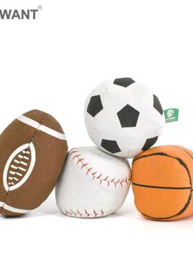 CATWANT猫咪旺耐用磨牙纯棉帆布猫薄荷木天蓼猫咪玩具球