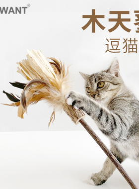 孔雀逗猫棒木天蓼 CATWANT/猫咪旺农场 猫薄荷不倒翁毽子球猫玩具