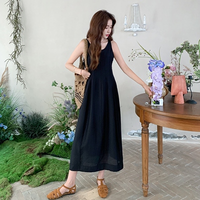 夏装新款 现货  赫本黑休闲风连衣裙 2C212-G132-P125-K178