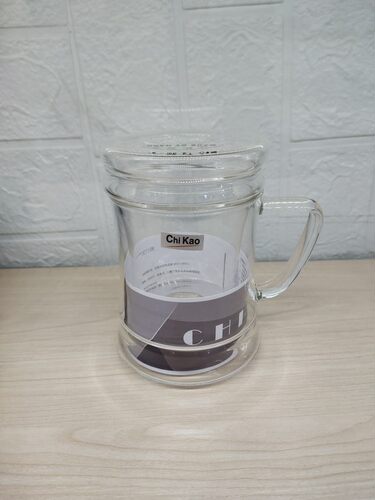奇高CK-111A 学士杯高硼硅耐热玻璃三件套杯茶水分离带盖加厚茶杯